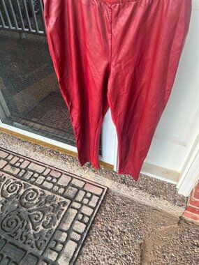 Two Pairs of Jason Wu Pleather Pants with Ankle Zippers and cloth backs. LP